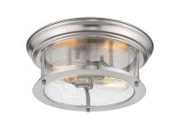 Two Light Flush Mount by Z-Lite - Sonna Collection, Brushed Nickel Finish - 727F13-BN