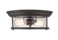 Two Light Flush Mount by Z-Lite - Sonna Collection, Bronze Finish - 727F13-BRZ