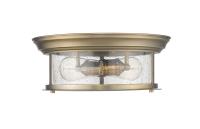 Two Light Flush Mount by Z-Lite - Sonna Collection, Heritage Brass Finish - 727F13-HBR