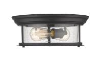 Two Light Flush Mount by Z-Lite - Sonna Collection, Matte Black Finish - 727F13-MB