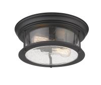 Two Light Flush Mount by Z-Lite - Sonna Collection, Matte Black Finish - 727F13-MB