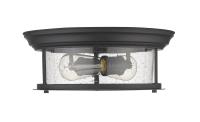 Two Light Flush Mount by Z-Lite - Sonna Collection, Matte Black Finish - 727F13-MB