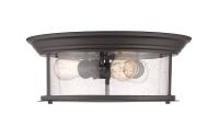 Three Light Flush Mount by Z-Lite - Sonna Collection, Bronze Finish - 727F16-BRZ