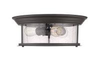 Three Light Flush Mount by Z-Lite - Sonna Collection, Bronze Finish - 727F16-BRZ