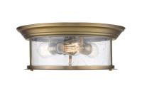 Three Light Flush Mount by Z-Lite - Sonna Collection, Heritage Brass Finish - 727F16-HBR