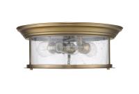 Three Light Flush Mount by Z-Lite - Sonna Collection, Heritage Brass Finish - 727F16-HBR