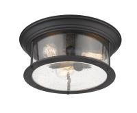 Three Light Flush Mount by Z-Lite - Sonna Collection, Matte Black Finish - 727F16-MB