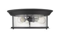 Three Light Flush Mount by Z-Lite - Sonna Collection, Matte Black Finish - 727F16-MB