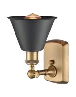 LED Wall Sconce by Innovations - Ballston Collection, Brushed Brass Finish - 516-1W-BB-M8-LED