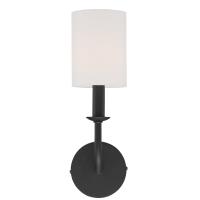 One Light Wall Sconce by Crystorama - Bailey Collection, Matte Black Finish - BAI-A2101-MK