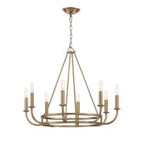 Eight Light Chandelier by Crystorama - Bailey Collection, Aged Brass Finish - BAI-A2108-AG