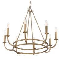 Eight Light Chandelier by Crystorama - Bailey Collection, Aged Brass Finish - BAI-A2108-AG