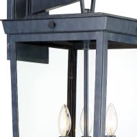 Three Light Outdoor Wall Sconce by Crystorama - Belmont Collection, Graphite Finish - BEL-A8063-GE