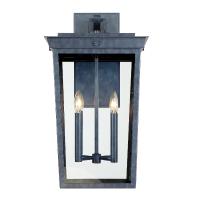 Four Light Outdoor Wall Sconce by Crystorama - Belmont Collection, Graphite Finish - BEL-A8064-GE