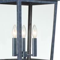 Three Light Outdoor Post Mount by Crystorama - Belmont Collection, Graphite Finish - BEL-A8069-GE