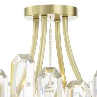 Four Light Semi Flush Mount by Crystorama - Bolton Collection, Aged Brass Finish - BOL-8884-AG