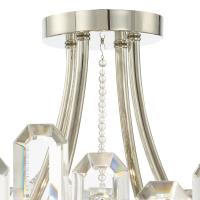 Four Light Semi Flush Mount by Crystorama - Bolton Collection, Polished Nickel Finish - BOL-8884-PN