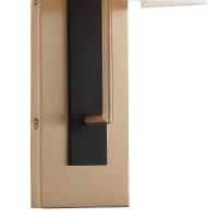 One Light Wall Sconce by Crystorama - Brent Collection, Vibrant Gold + Black Forged Finish - BRE-A3631-VG-BF