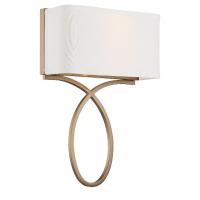 Two Light Wall Sconce by Crystorama - Brinkley Collection, Vibrant Gold Finish - BRK-A3702-VG