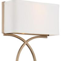 Two Light Wall Sconce by Crystorama - Brinkley Collection, Vibrant Gold Finish - BRK-A3702-VG
