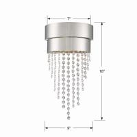 Two Light Wall Sconce by Crystorama - Clarksen Collection, Polished Nickel Finish - CLA-A3202-PN-CL-MWP
