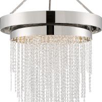 Six Light Chandelier by Crystorama - Clarksen Collection, Polished Nickel Finish - CLA-A3207-PN-CL-MWP