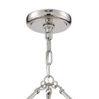 Six Light Chandelier by Crystorama - Clarksen Collection, Polished Nickel Finish - CLA-A3207-PN-CL-MWP
