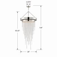 Six Light Chandelier by Crystorama - Clarksen Collection, Polished Nickel Finish - CLA-A3207-PN-CL-MWP