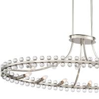 12 Light Chandelier by Crystorama - Clover Collection, Brushed Nickel Finish - CLO-8897-BN