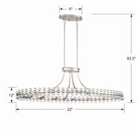 12 Light Chandelier by Crystorama - Clover Collection, Brushed Nickel Finish - CLO-8897-BN