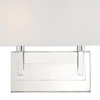 Two Light Wall Sconce by Crystorama - Durham Collection, Polished Nickel Finish - DUR-A3542-PN