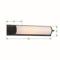 LED Bathroom Vanity by Crystorama - Foster Collection, Matte Black Finish - FOS-A8051-MK