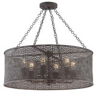 Six Light Chandelier by Crystorama - Jasmine Collection, Forged Bronze Finish - JAS-A5016-FB