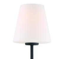 One Light Wall Sconce by Crystorama - Lena Collection, Black Forged Finish - LEN-250-OP-BF