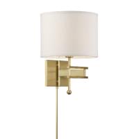 One Light Wall Sconce by Crystorama - Marshall Collection, Aged Brass Finish - MAR-A8031-AG