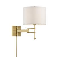 One Light Wall Sconce by Crystorama - Marshall Collection, Aged Brass Finish - MAR-A8031-AG
