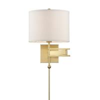 One Light Wall Sconce by Crystorama - Marshall Collection, Aged Brass Finish - MAR-A8031-AG