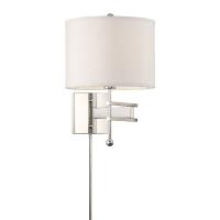 One Light Wall Sconce by Crystorama - Marshall Collection, Polished Nickel Finish - MAR-A8031-PN