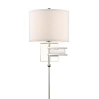 One Light Wall Sconce by Crystorama - Marshall Collection, Polished Nickel Finish - MAR-A8031-PN