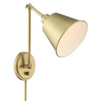 One Light Wall Sconce by Crystorama - Mitchell Collection, Aged Brass Finish - MIT-A8020-AG