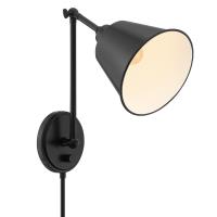 One Light Wall Sconce by Crystorama - Mitchell Collection, Matte Black Finish - MIT-A8020-MK