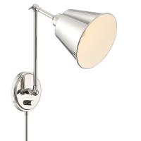 One Light Wall Sconce by Crystorama - Mitchell Collection, Polished Nickel Finish - MIT-A8020-PN