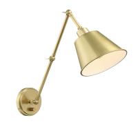 One Light Wall Sconce by Crystorama - Mitchell Collection, Aged Brass Finish - MIT-A8021-AG