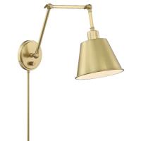 One Light Wall Sconce by Crystorama - Mitchell Collection, Aged Brass Finish - MIT-A8021-AG