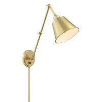 One Light Wall Sconce by Crystorama - Mitchell Collection, Aged Brass Finish - MIT-A8021-AG