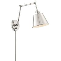 One Light Wall Sconce by Crystorama - Mitchell Collection, Polished Nickel Finish - MIT-A8021-PN