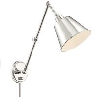 One Light Wall Sconce by Crystorama - Mitchell Collection, Polished Nickel Finish - MIT-A8021-PN