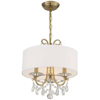Three Light Chandelier by Crystorama - Othello Collection, Vibrant Gold Finish - 6623-VG-CL-S