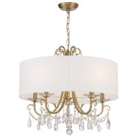Five Light Chandelier by Crystorama - Othello Collection, Vibrant Gold Finish - 6625-VG-CL-S