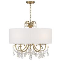 Five Light Chandelier by Crystorama - Othello Collection, Vibrant Gold Finish - 6625-VG-CL-S